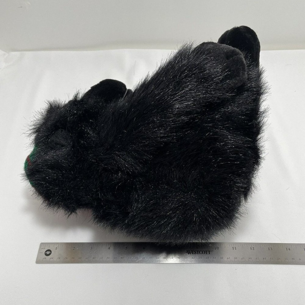 Mty Christmas Gorilla Plush 11” Monkey Ape Black Chubby Winter Beanie Hat Hairy - Picture 6 of 10